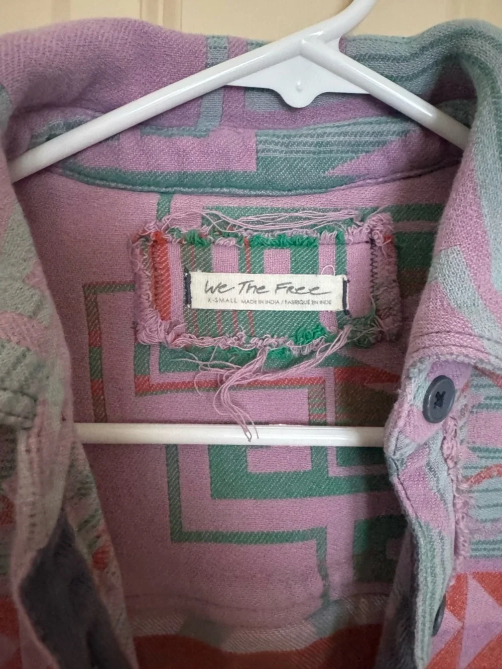 We the Free Free People Lavender Southwestern Pattern Pullover XS - Picture 3 of 6